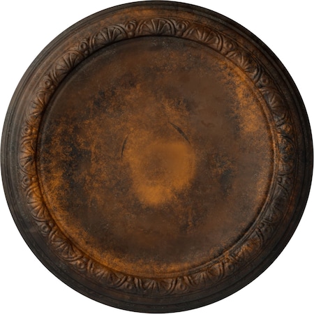 Ekena Millwork Carlsbad Ceiling Medallion (Fits Canopies up to 14 1/4"), Hand-Painted Rust, 19 1/2"OD x 1 3/4"P CM19CARUS
